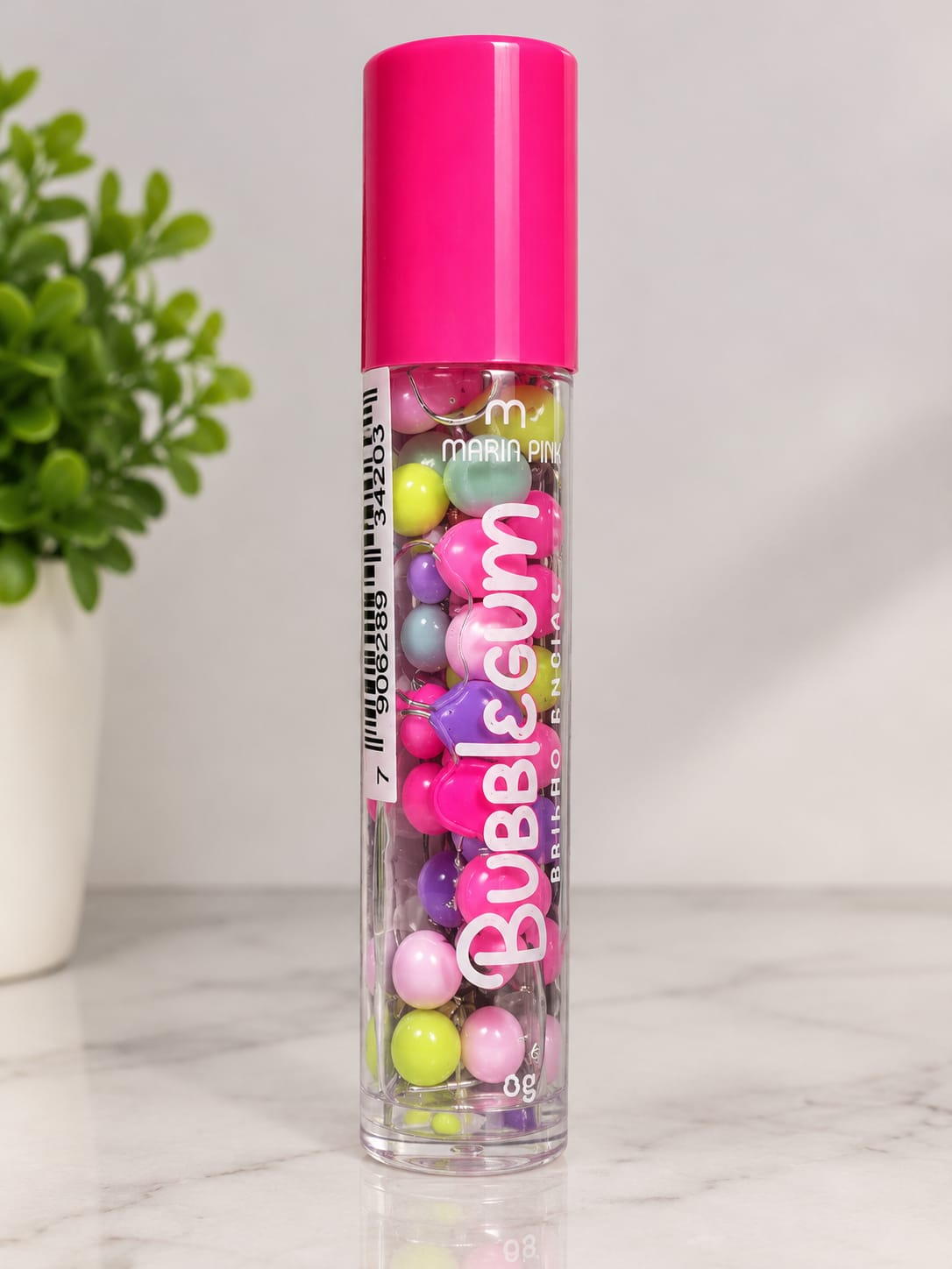 Brilho Labial Rollette Bubblegum Maria Pink